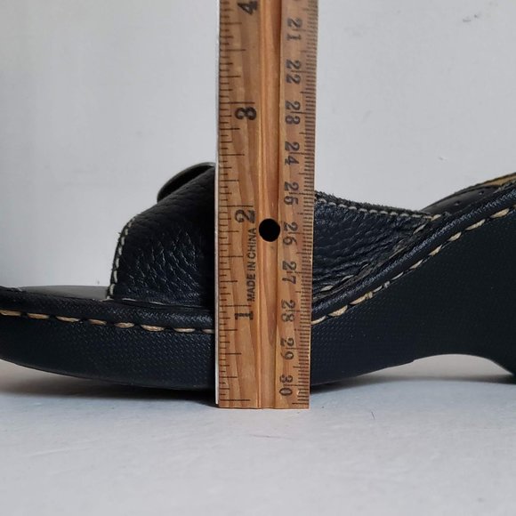 MONTEGO BAY CLUB 5.5 - 6 Wedge Sandals Adjustable Black - Picture 8 of 11